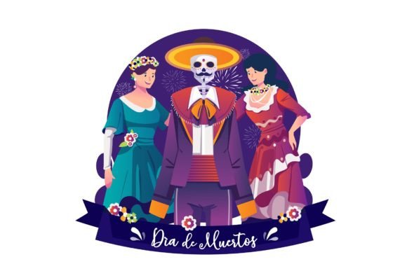 Dia De Los Muertos Illustration Graphics Review