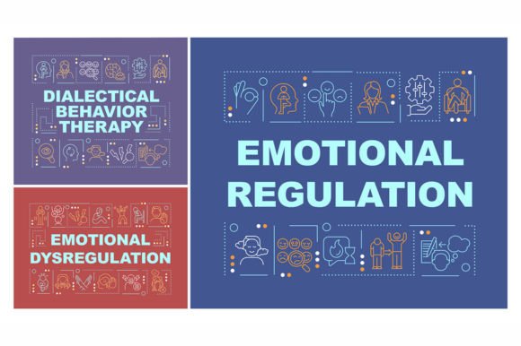 Emotional Regulation Word Banner Set Graphics & Graphic Templates Review