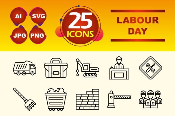 Labor Day Graphics and Icons for Local Branding