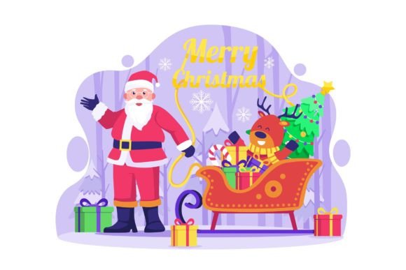 Merry Christmas Santa Illustration Graphics and Illustrations Review