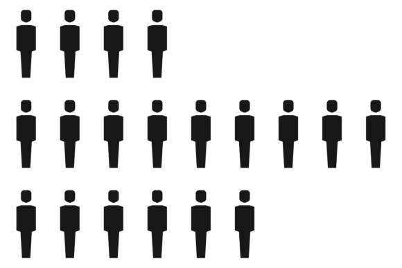 People Counting Infographics Element. Bl Graphics and Illustrations Review