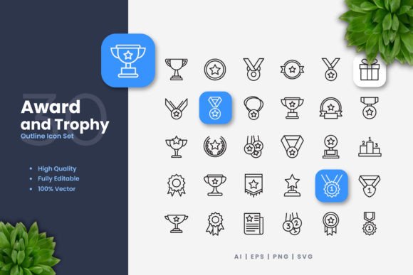 Review: Award and Trophy Icons for Embroidery Projects