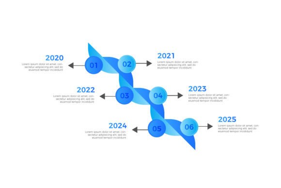 Timeline Six Steps Infographics Graphics Freebies Review