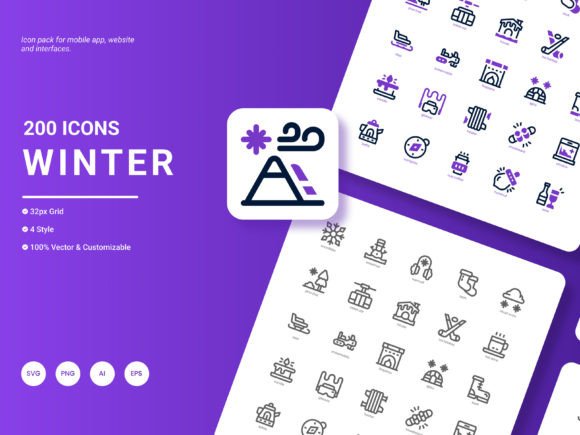 Winter Icon Pack: Graphics and Icons for Seasonal Branding